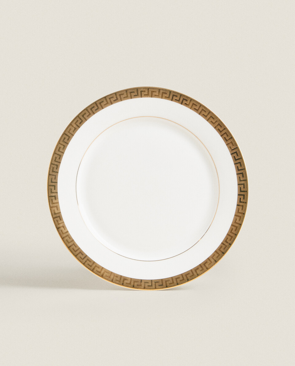 BONE CHINA DINNER PLATE WITH BORDER