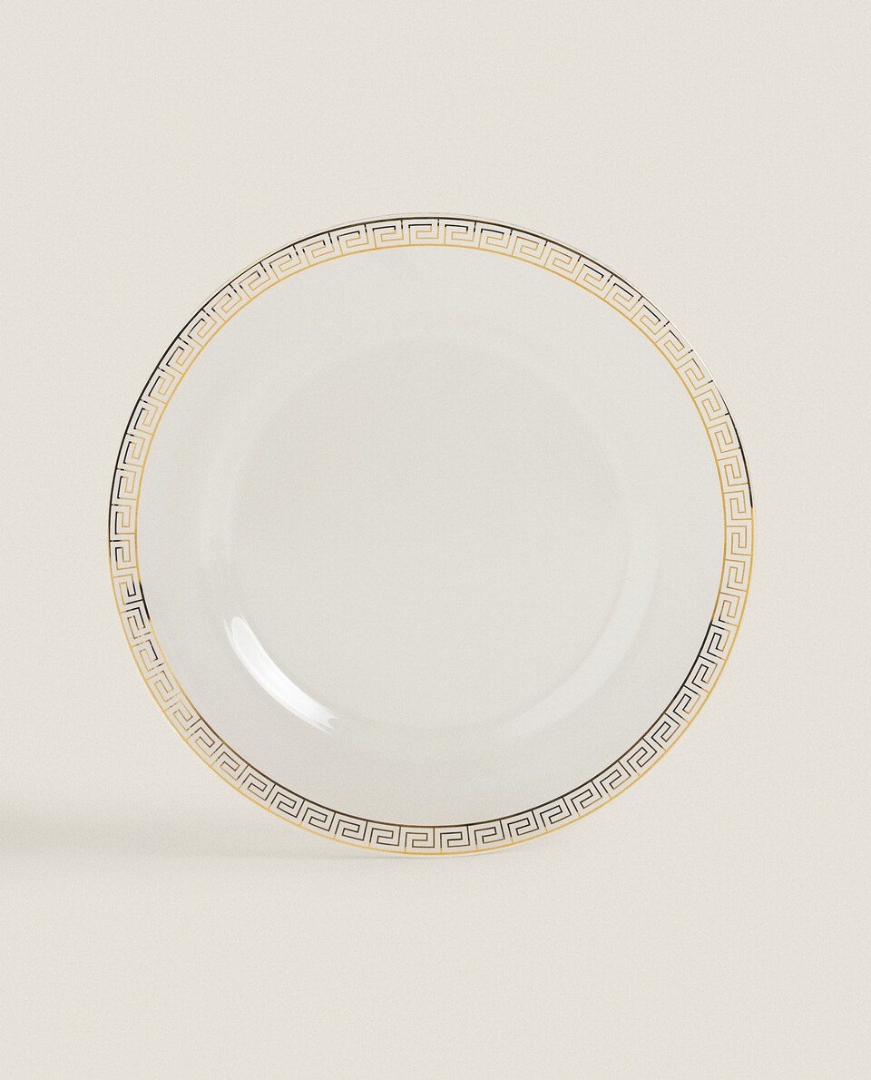 GLASS SERVICE PLATE WITH TRANSFER
