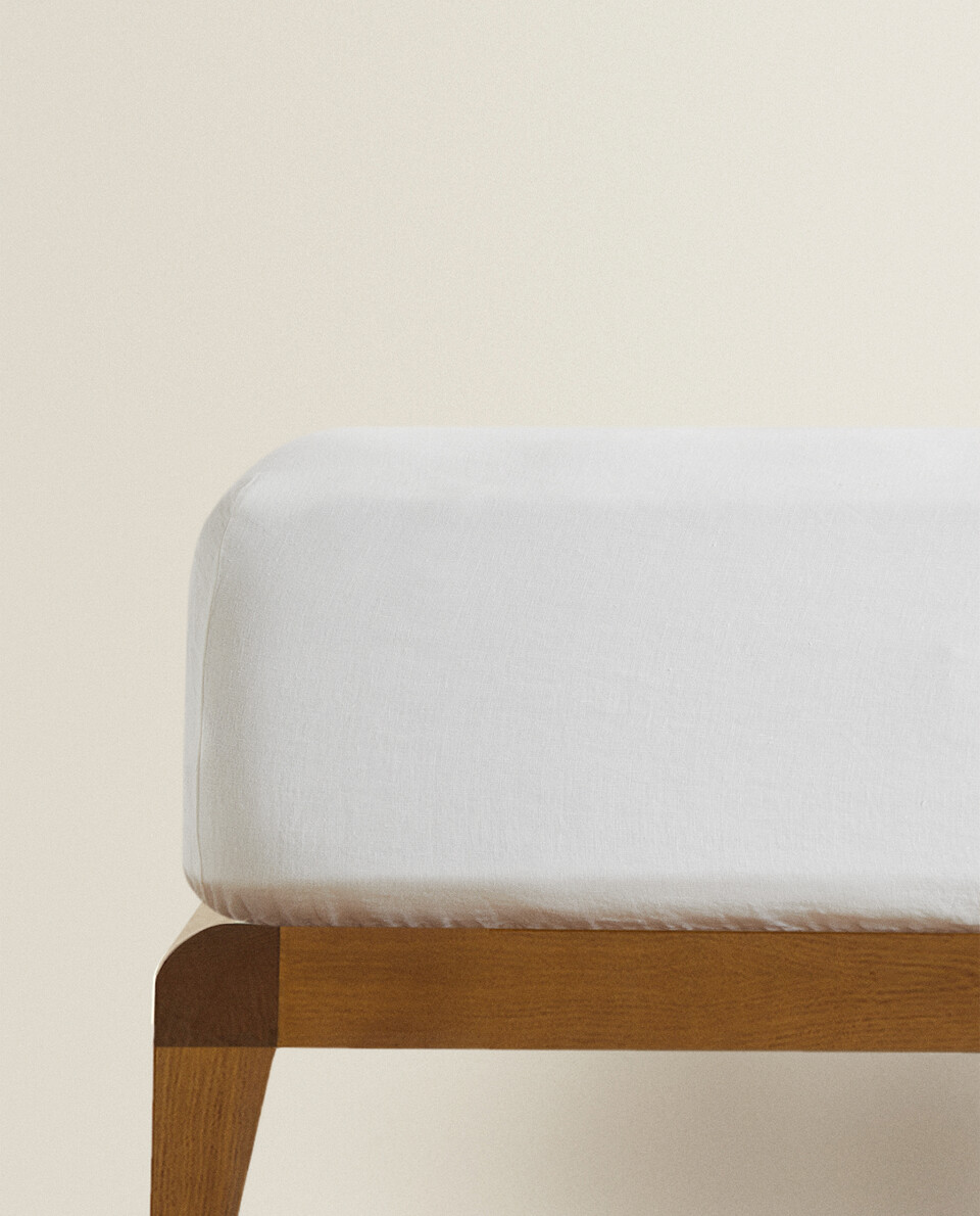 (160 GSM) WASHED LINEN FITTED SHEET