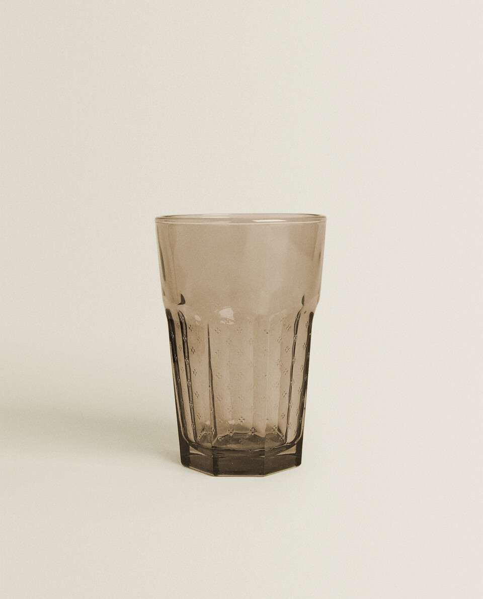 凸紋設計玻璃杯