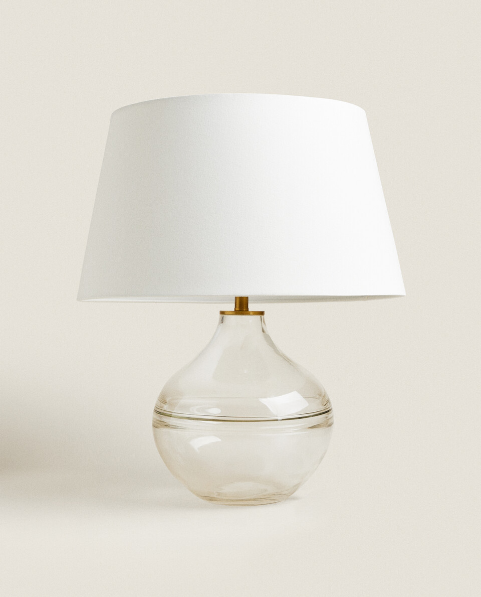 zara home glass lamp