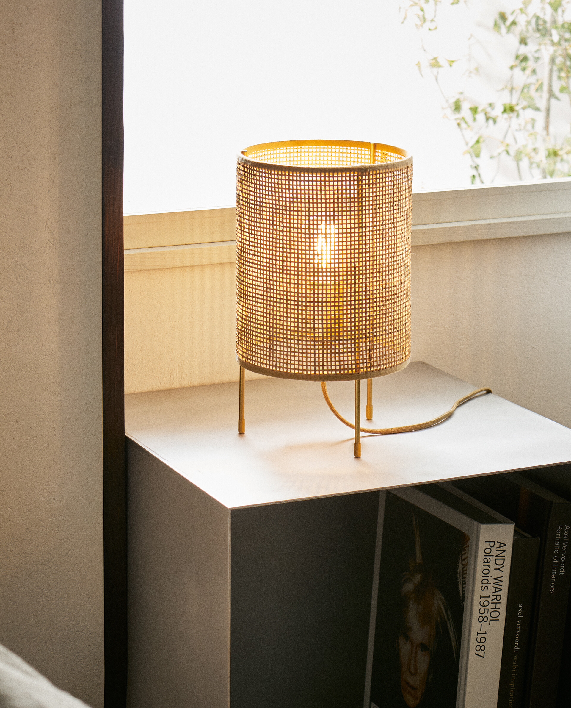 zara home rattan lamp