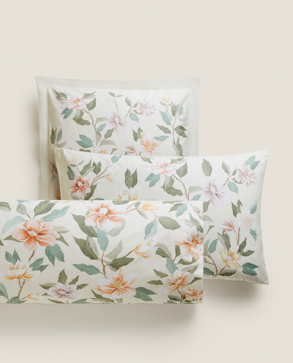 FLORAL PRINT PILLOWCASE | Zara Home Luxembourg