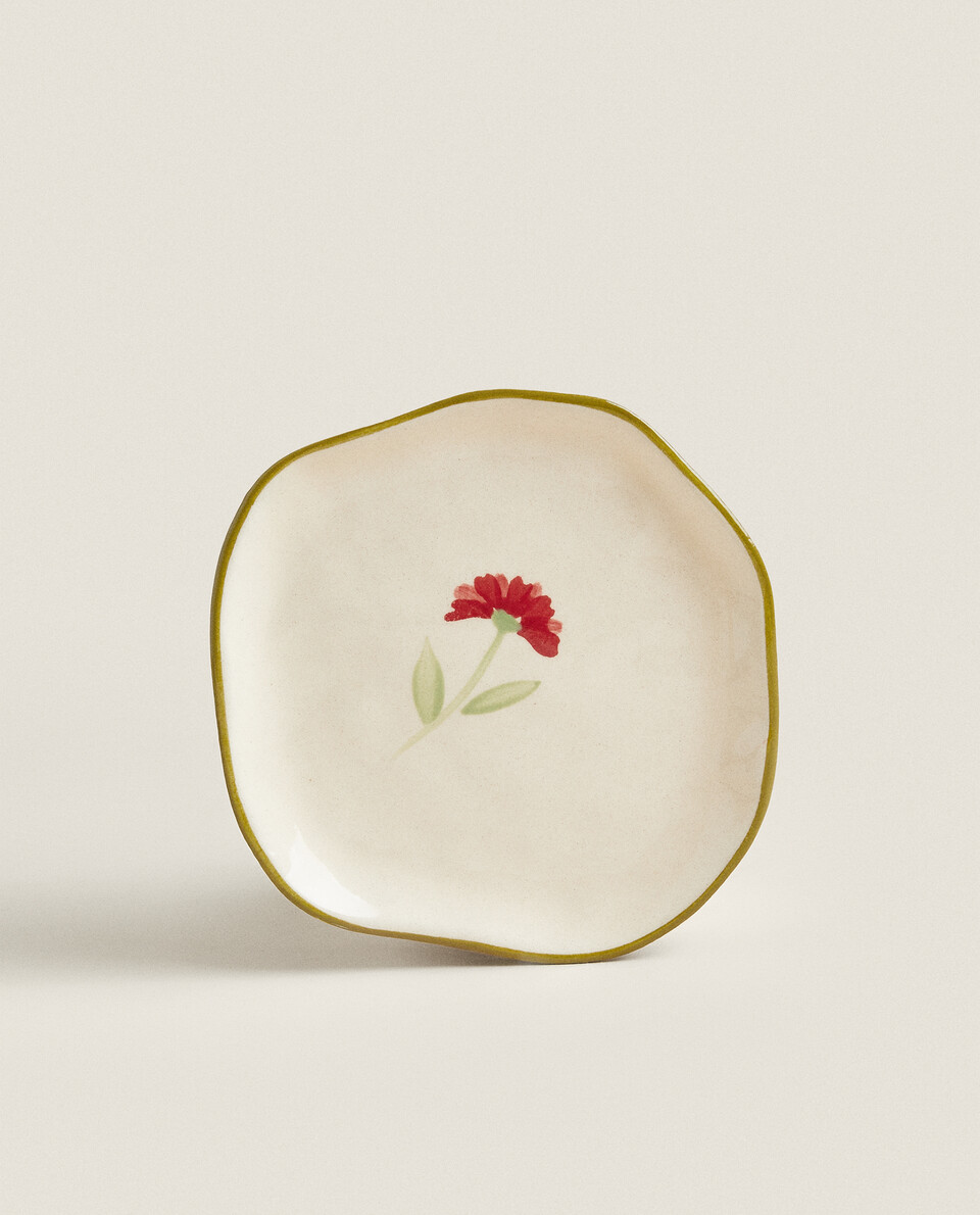 FLORAL TERRACOTTA SIDE PLATE
