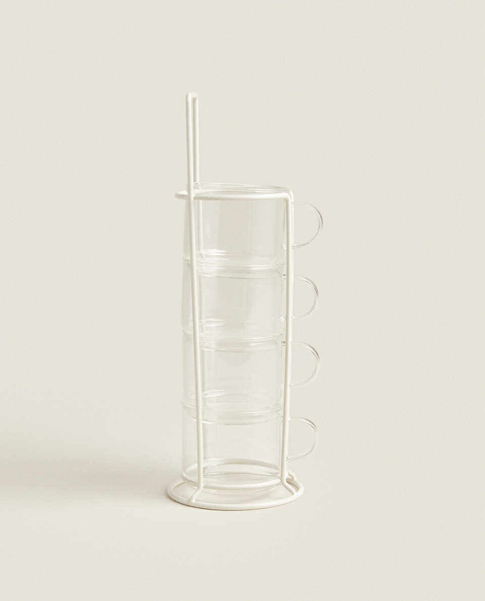 硼矽玻璃杯塔（4 件套）