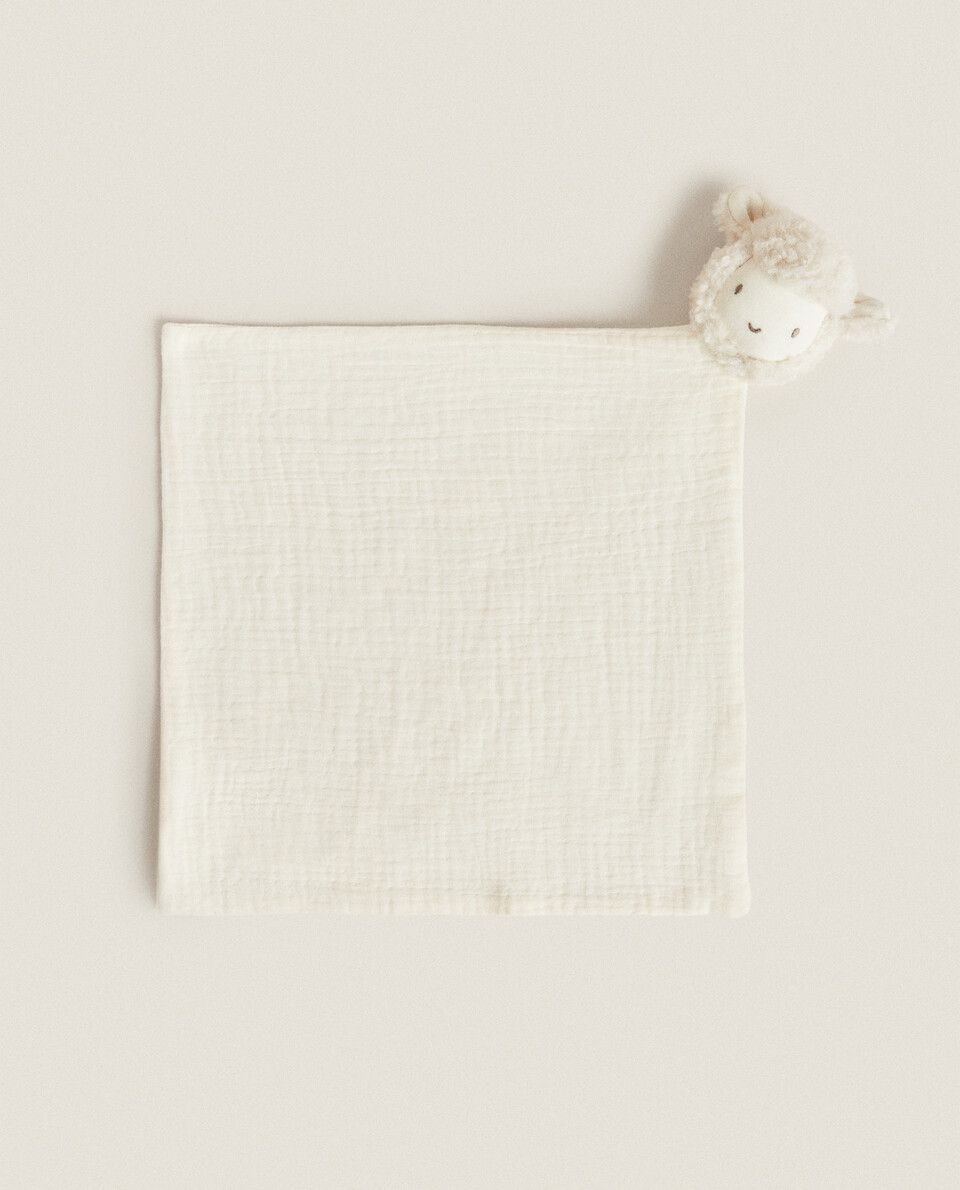 小羊設計毛絨玩具毛毯