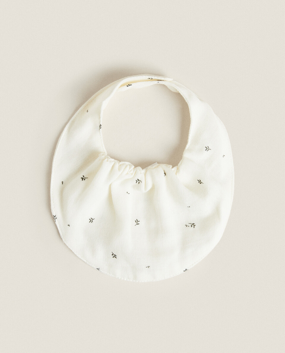 MUSLIN BIB WITH BRANCHES