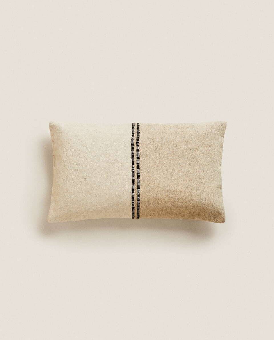 CONTRAST LINES CUSHION COVER