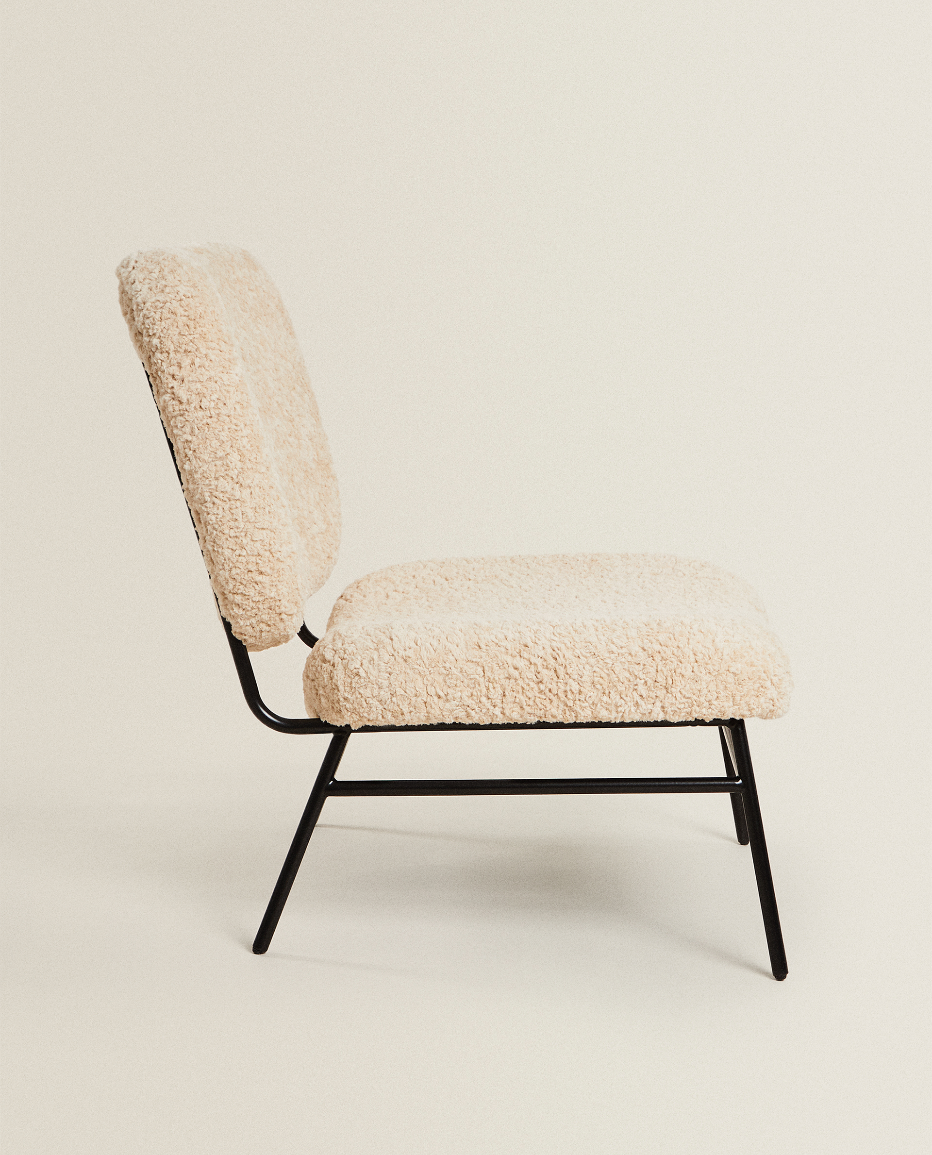 zara home faux shearling chair