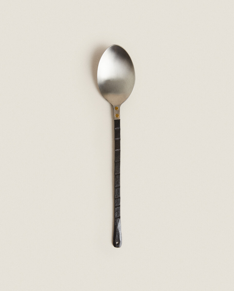 STEEL SPOON WITH ANTIQUE EFFECT