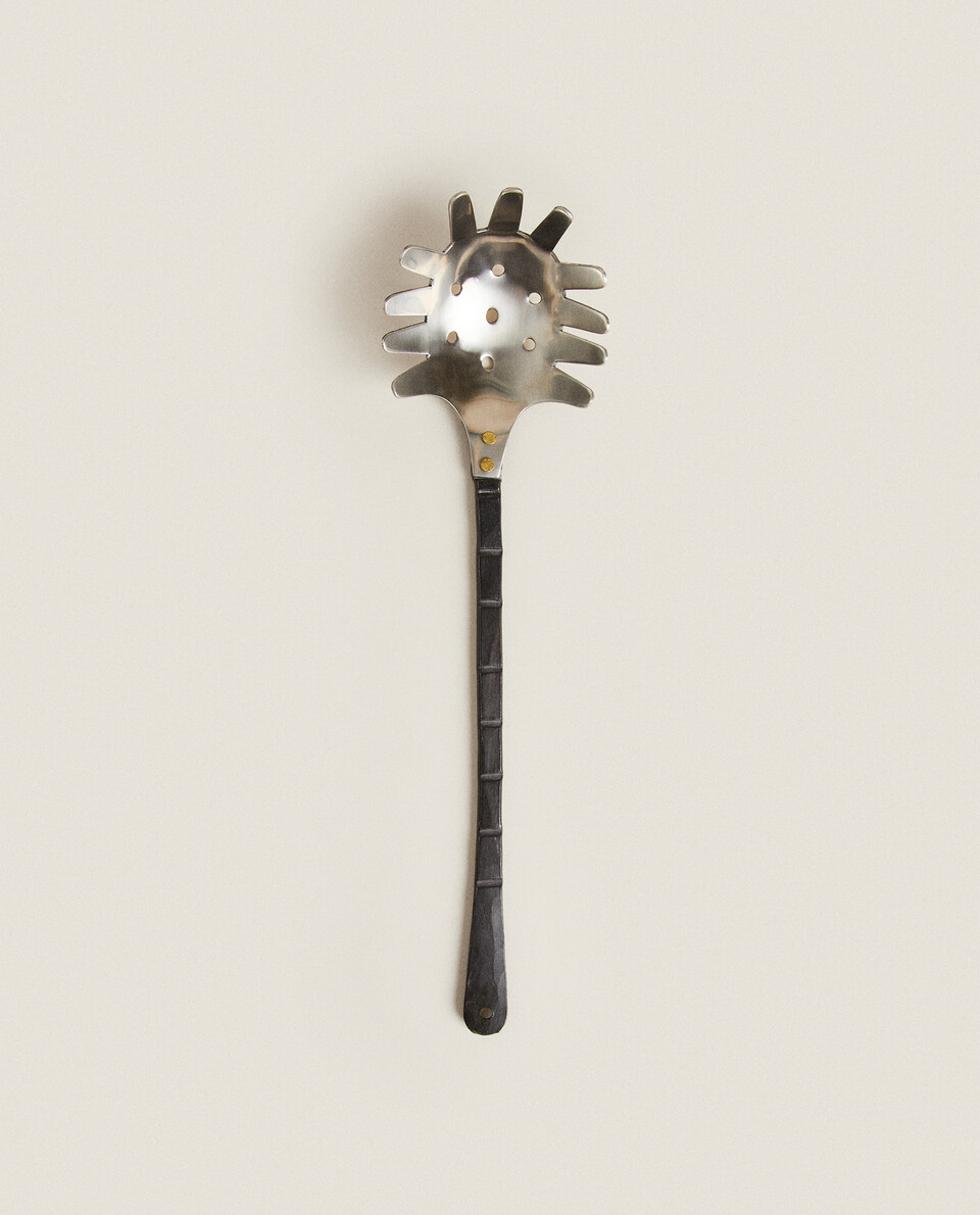 STEEL PASTA SPOON WITH ANTIQUE EFFECT
