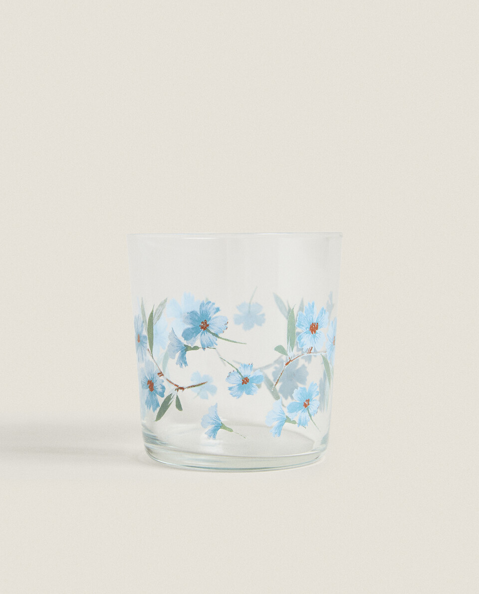 LILY OF THE VALLEY DECAL GLASS TUMBLER