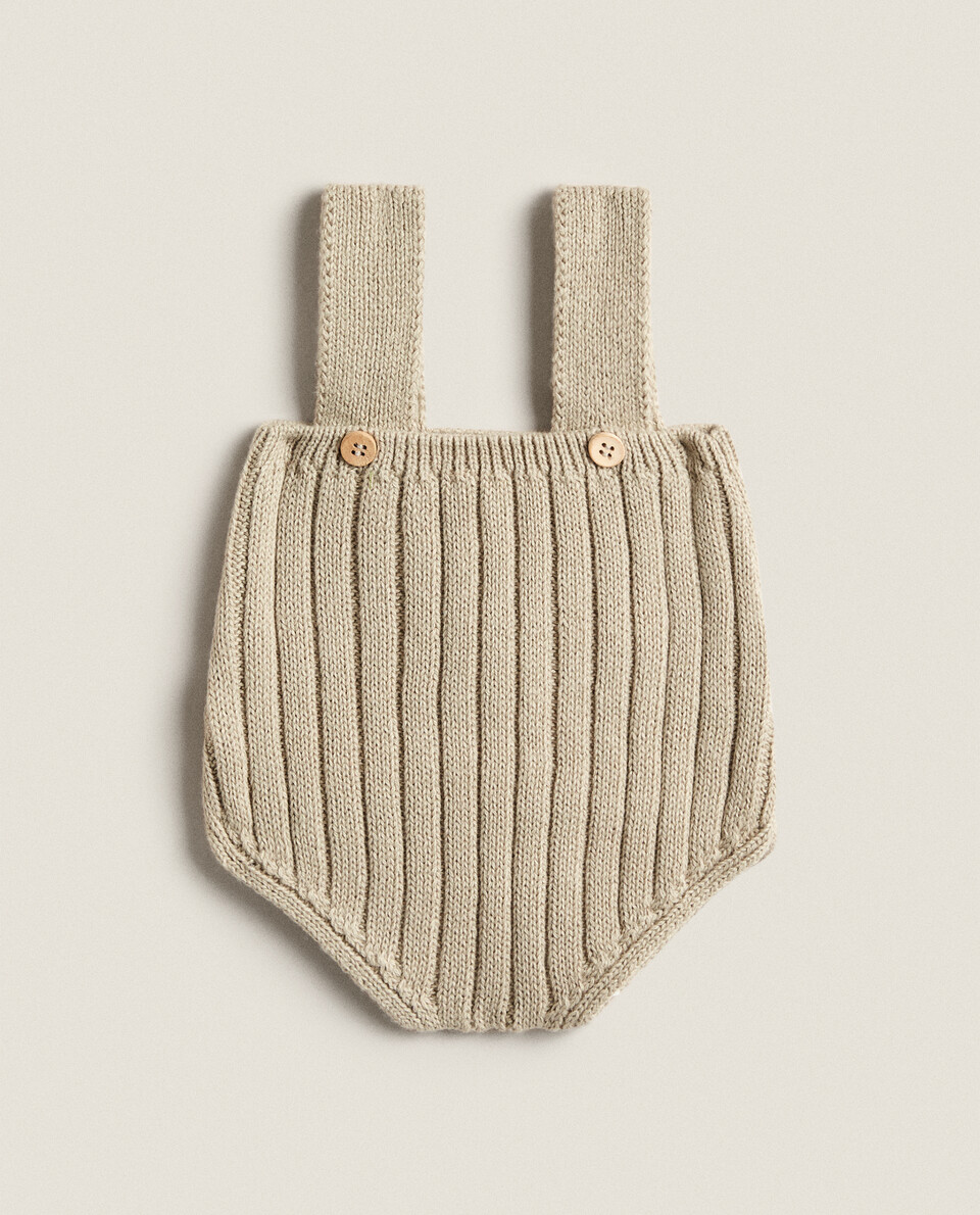 CHUNKY KNIT BABY DUNGAREES