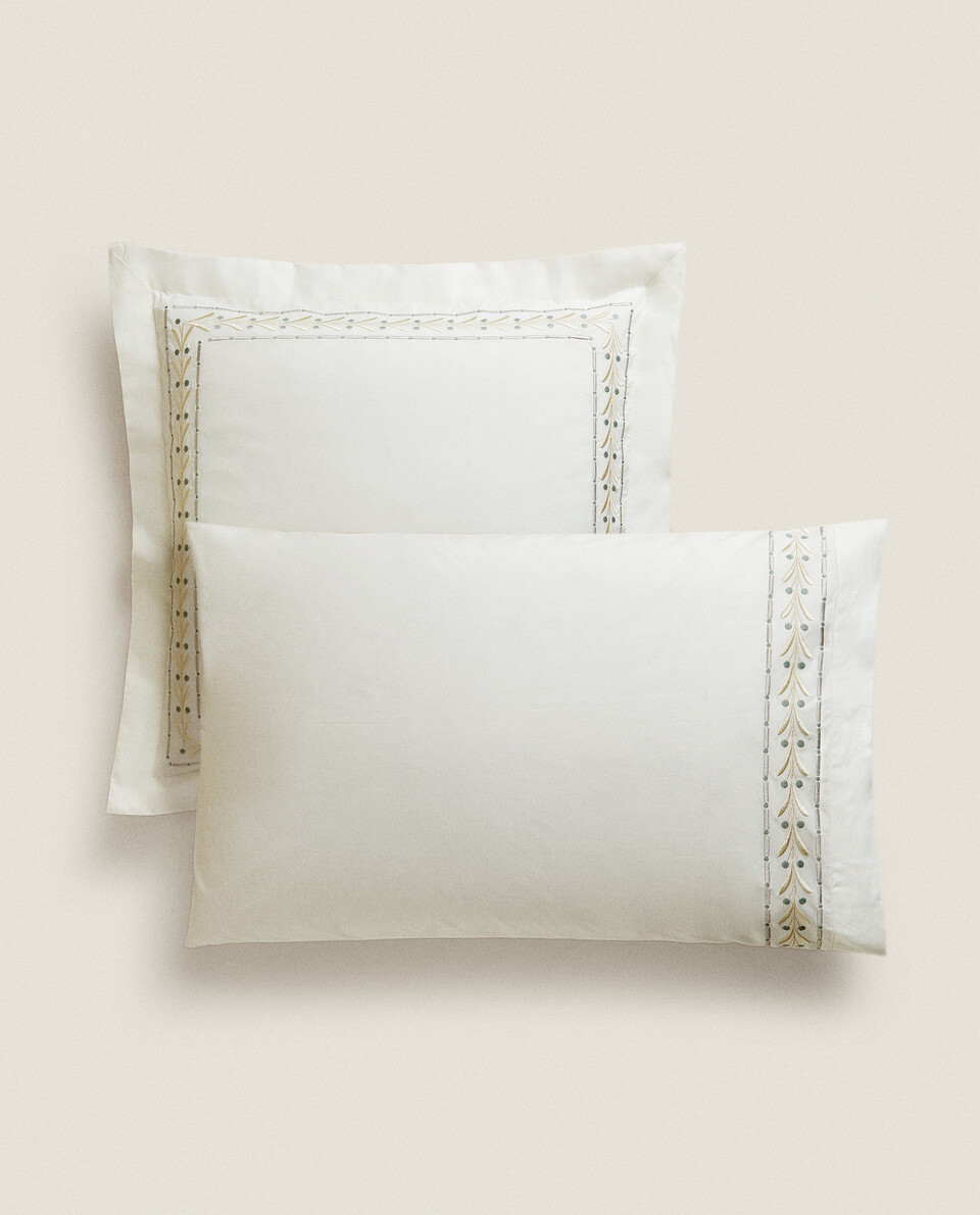 EMBROIDERED PILLOWCASE