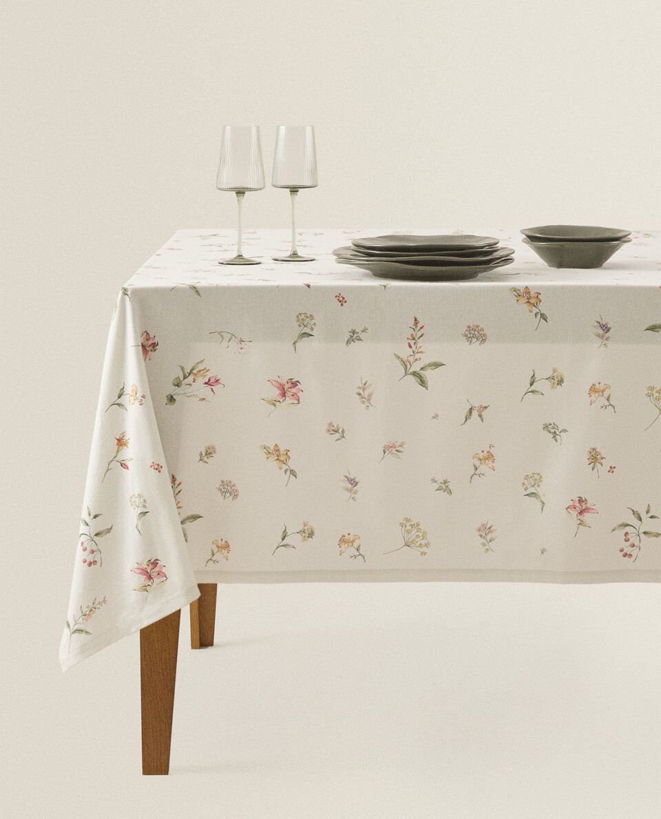 PRINTED COTTON TABLECLOTH