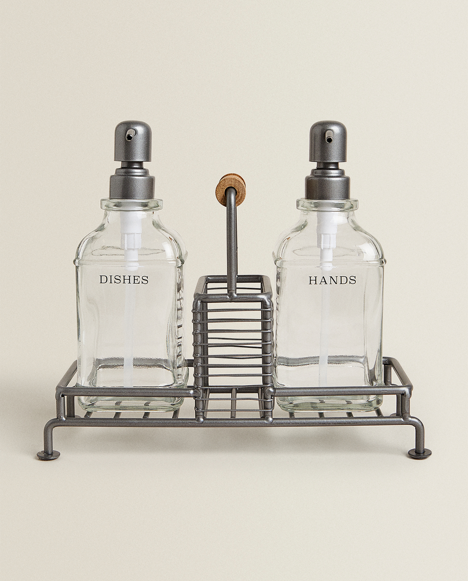 DOUBLE DISPENSER WITH STAND | Zara Home United Kingdom