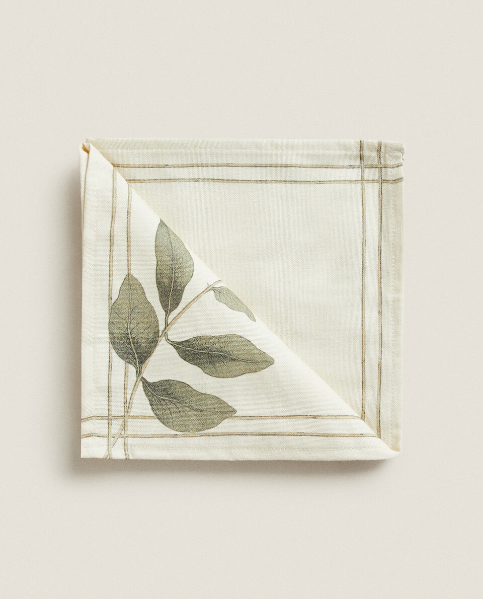 植物印花餐巾紙（2 張裝）