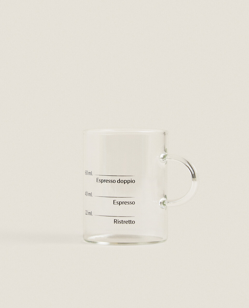 BOROSILICATE GLASS MUG WITH TRANSFER Zara Home United Kingdom