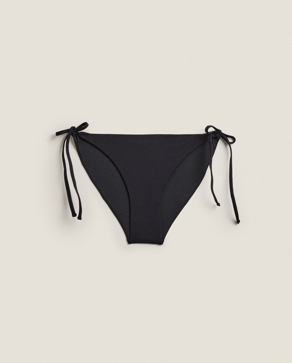 gray and white bikini