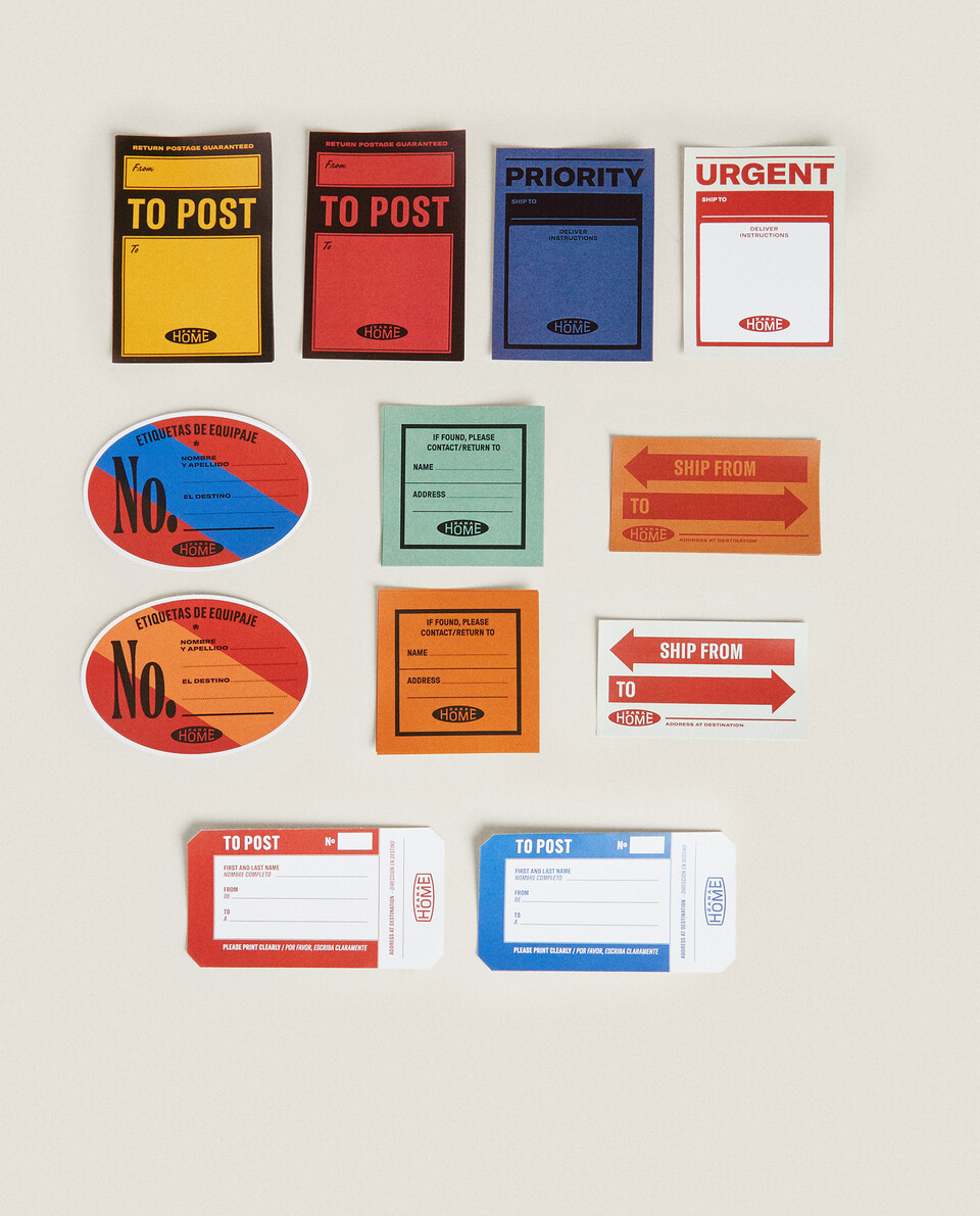 PACK OF 24 LABELS WITH ST. LAZARE SLOGAN