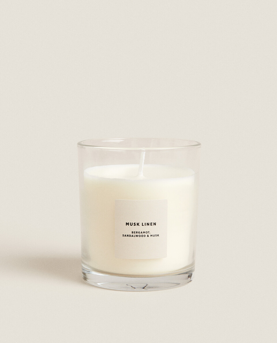 (300 G) MUSK LINEN SCENTED CANDLE