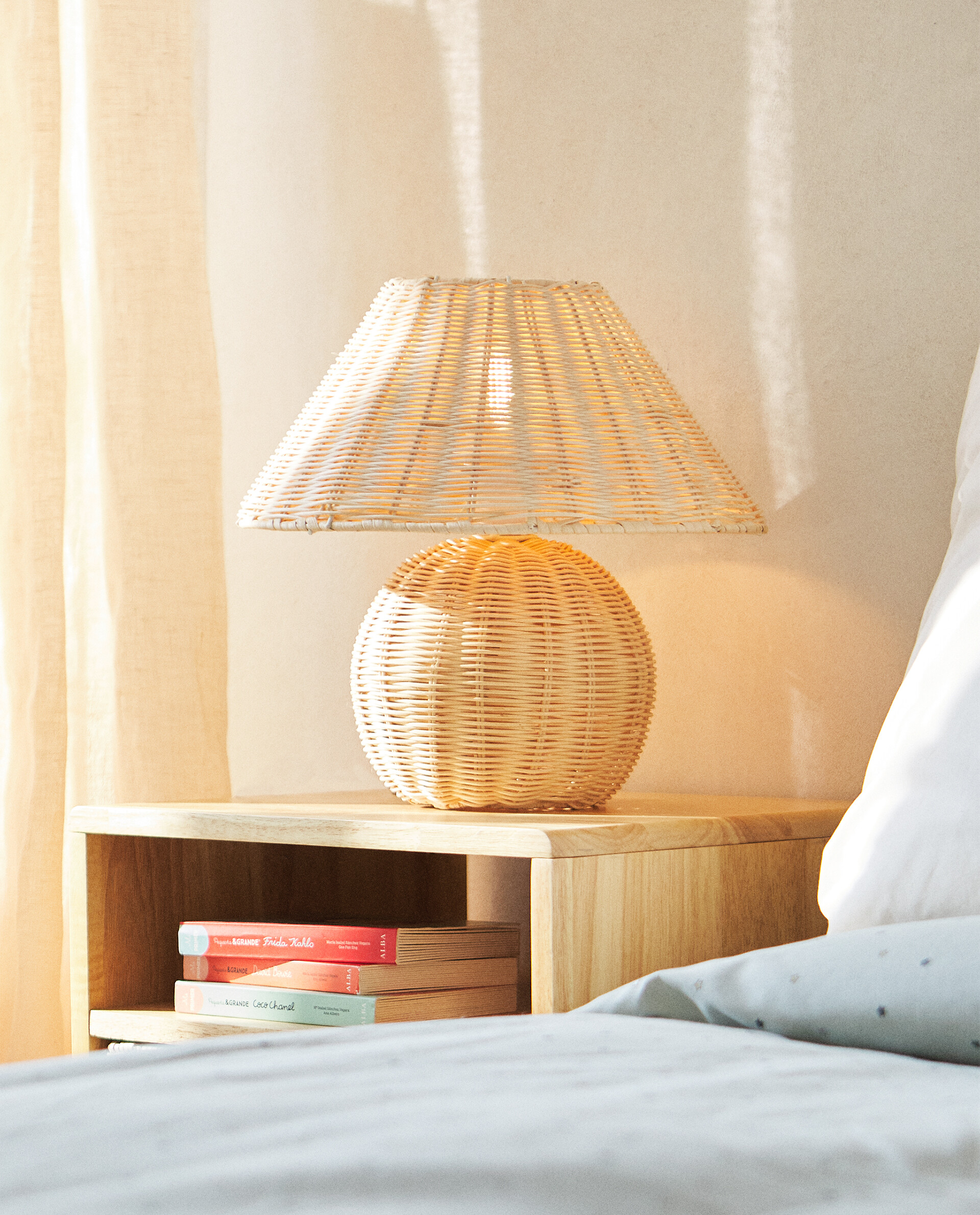 zara home rattan lamp