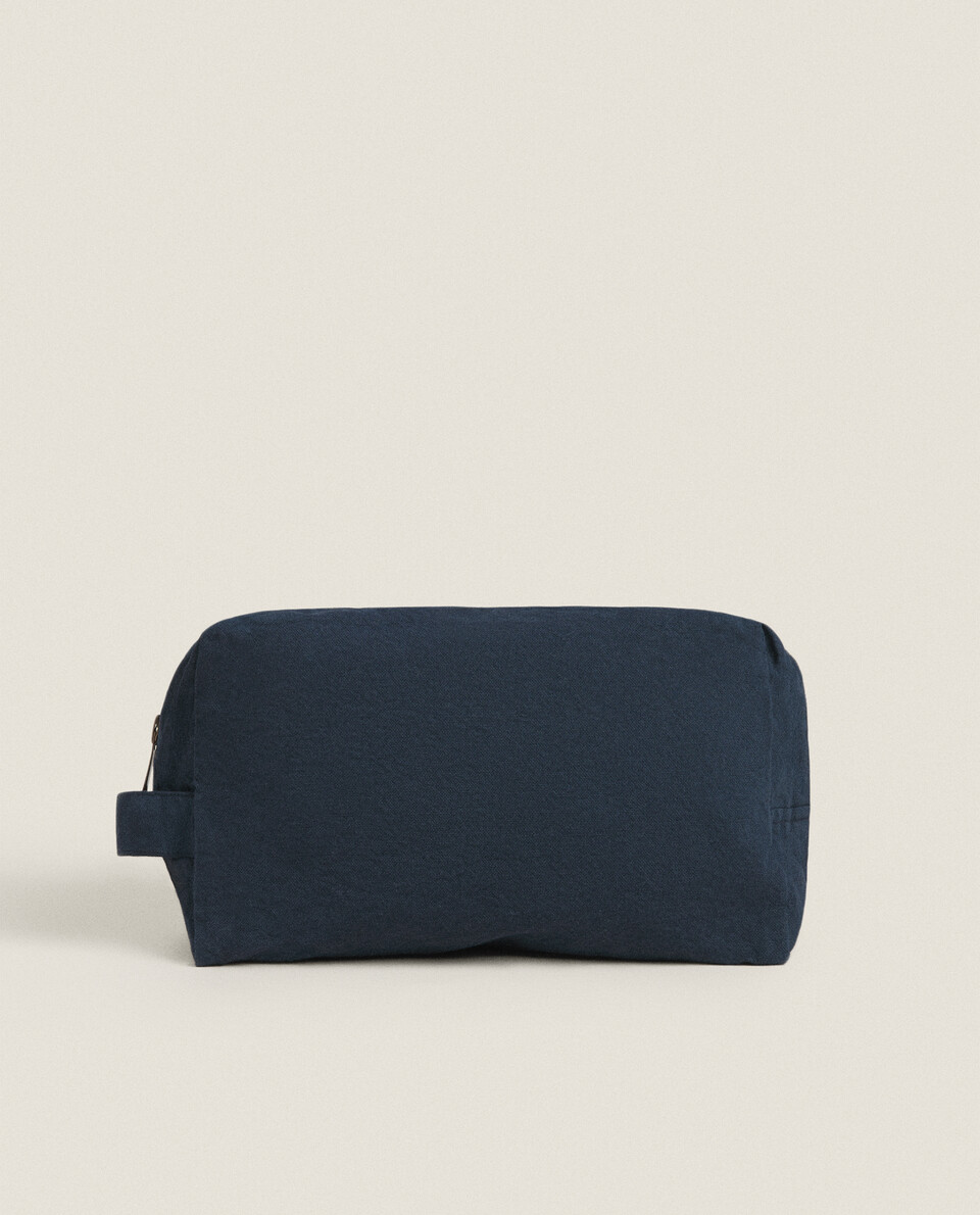 COTTON TOILETRY BAG WITH HANDLE