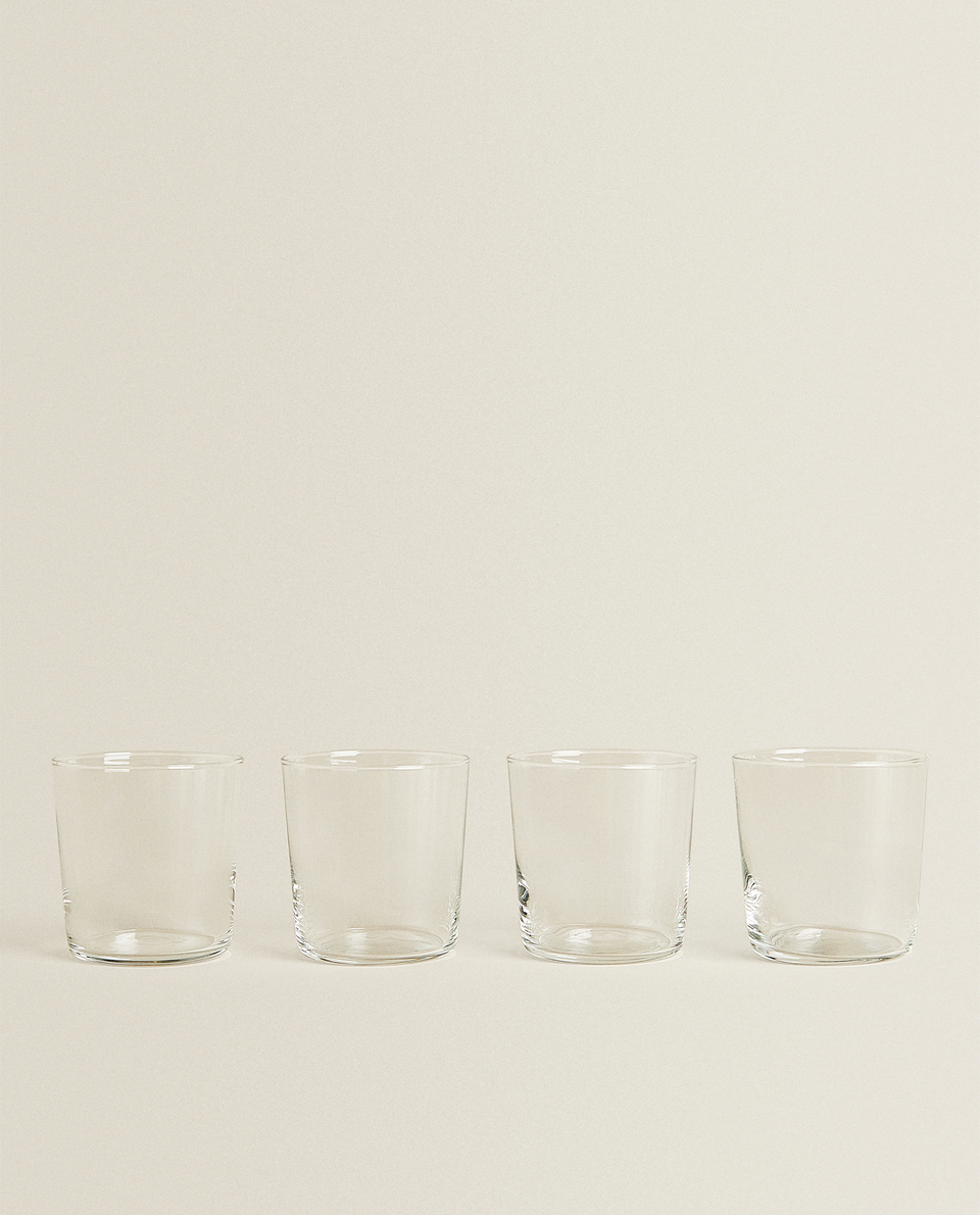 GLASS SOFT DRINK TUMBLERS (PACK OF 4)