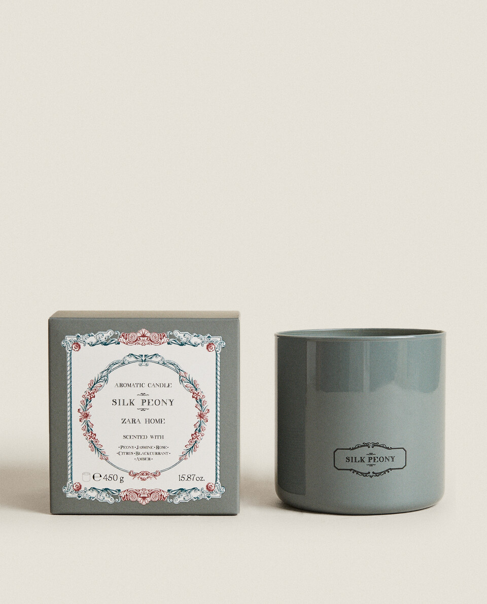 (450 G) SILK PEONY SCENTED CANDLE