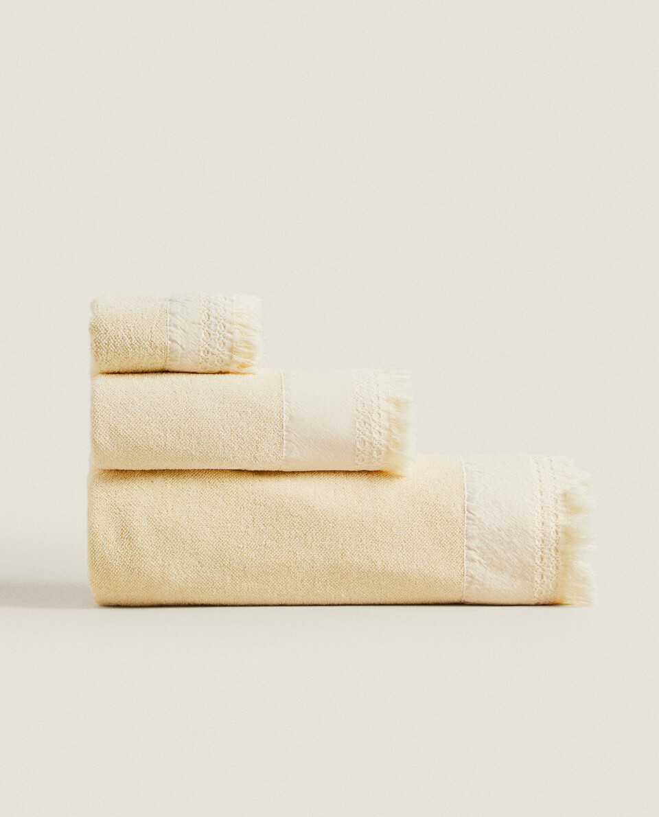 鑲飾棉質毛巾