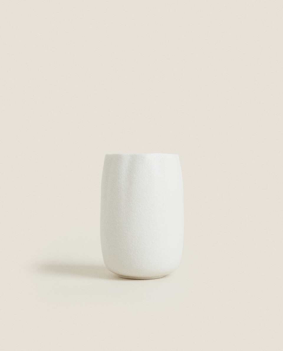 WHITE CERAMIC TUMBLER