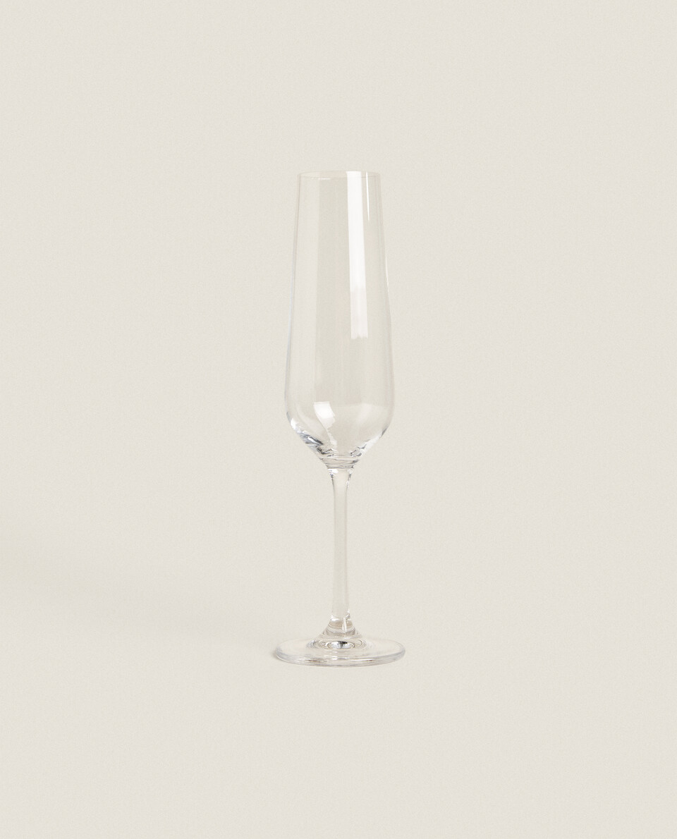 純色晶體玻璃笛型杯