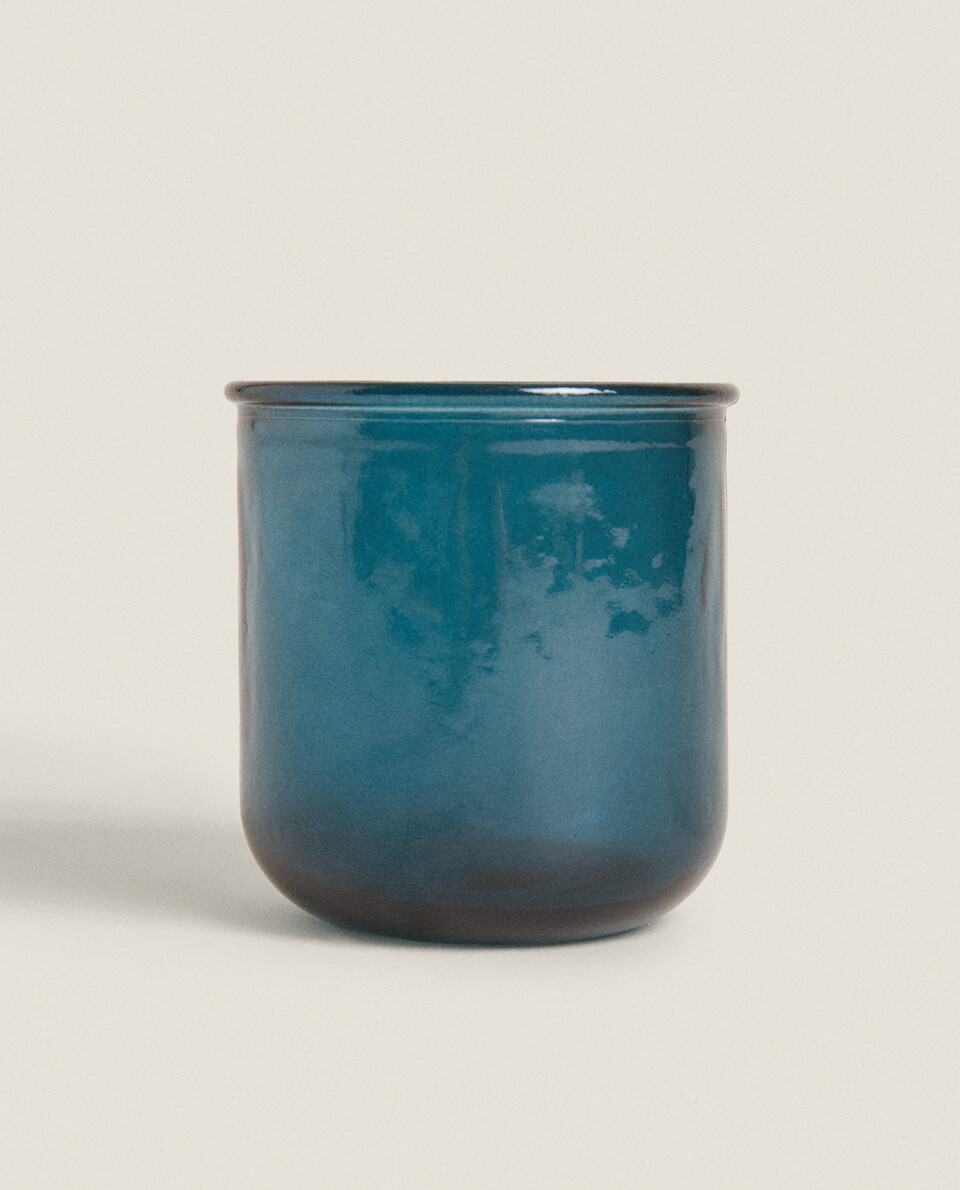 BLUE GLASS TUMBLER