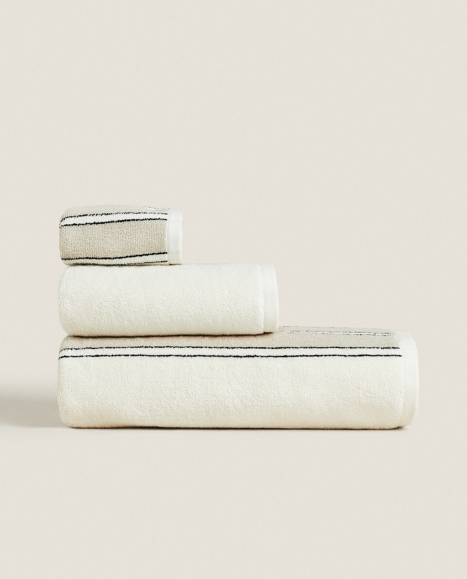 條紋棉質毛巾