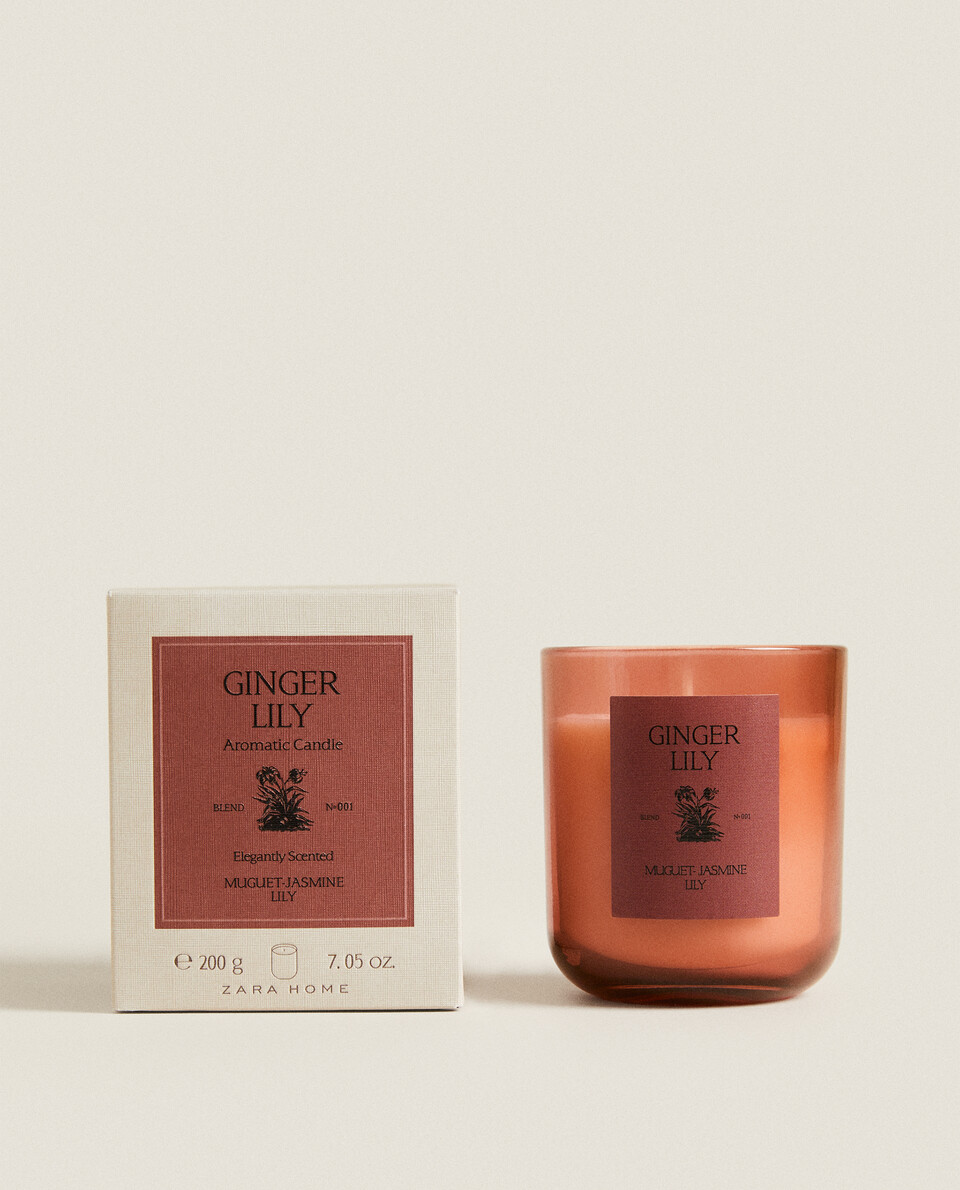 (200 G) GINGER LILY SCENTED CANDLE