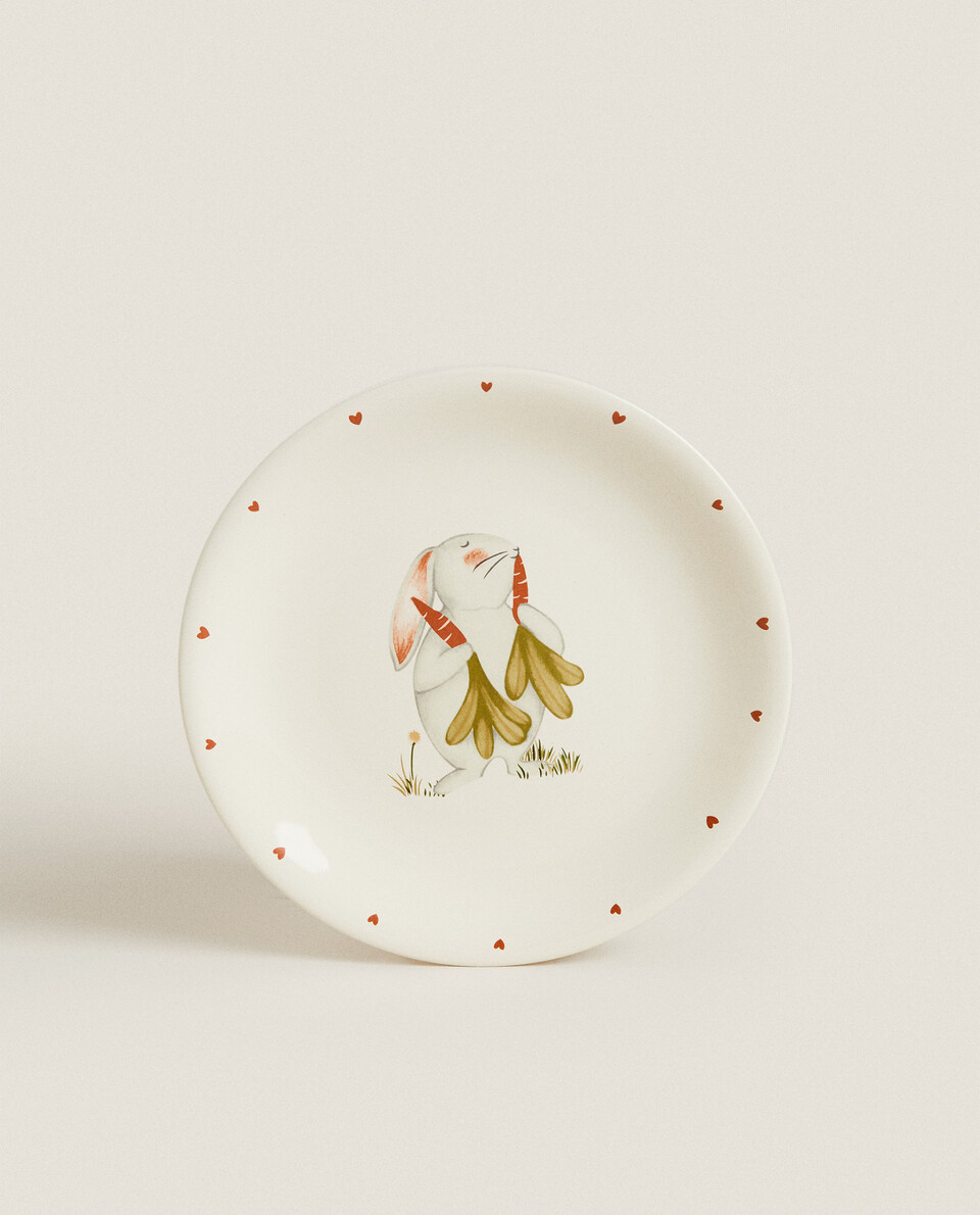 RABBIT STONEWARE PLATE Zara Home Taiwan, China / 中国台湾