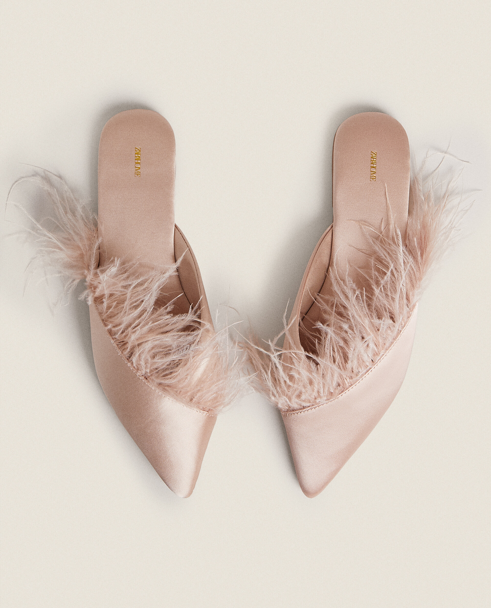 Zara feather shoes best sale