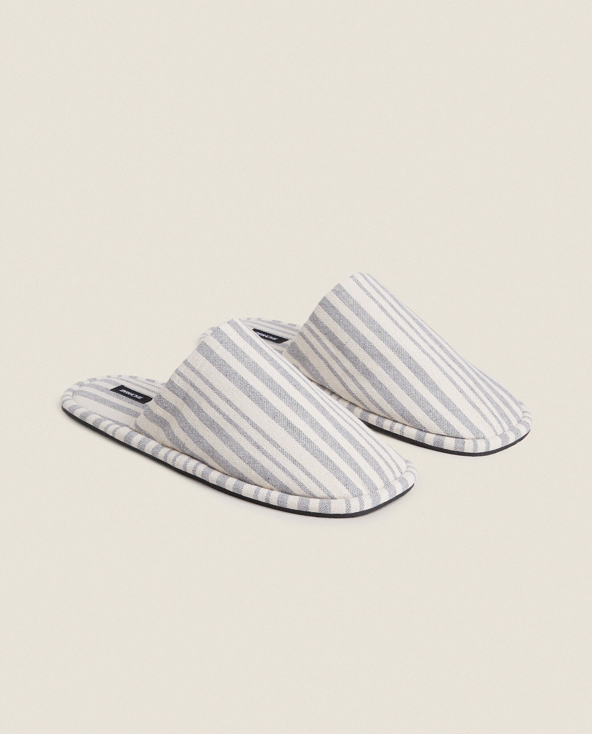STRIPED COTTON SLIPPERS Zara Home Deutschland