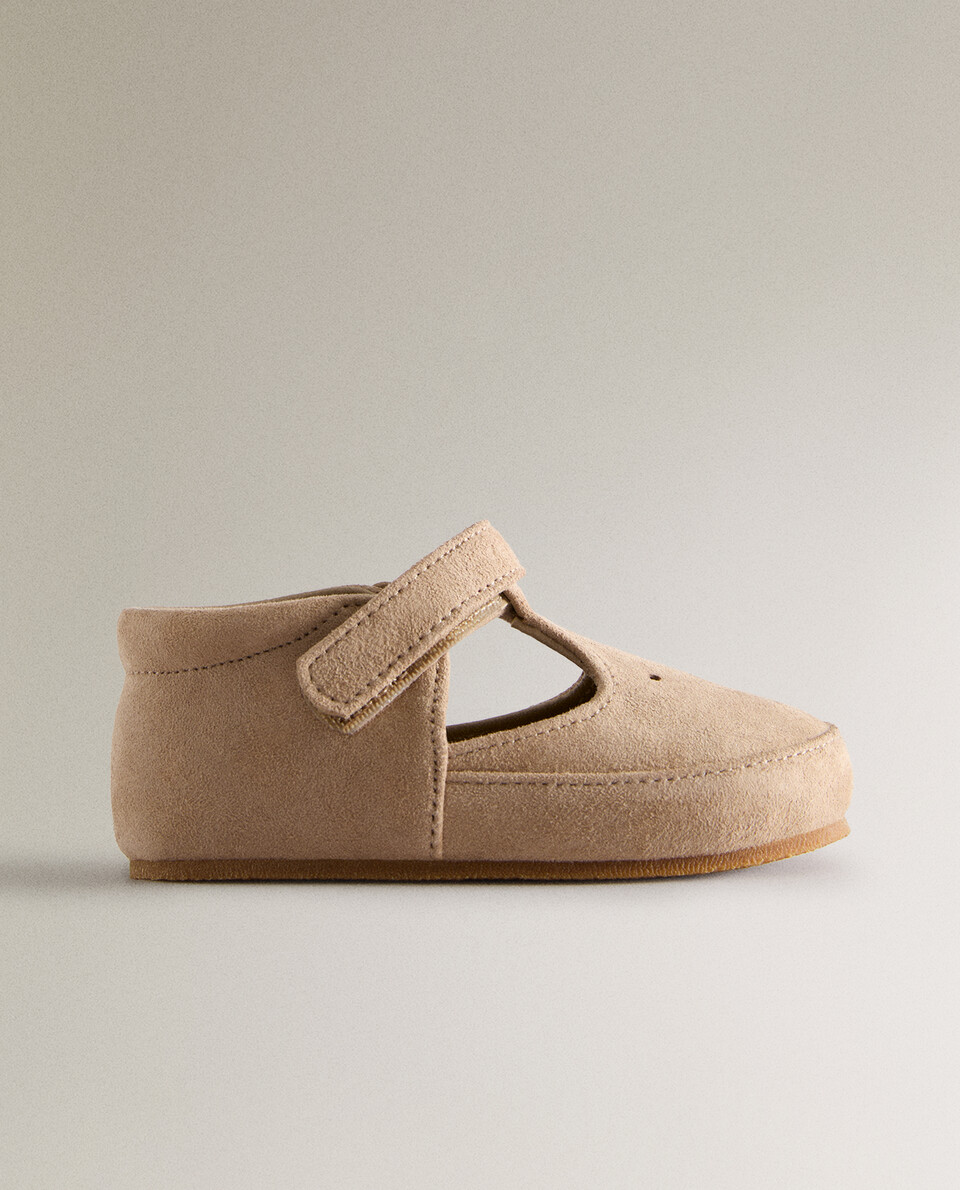 LEATHER SHOES WITH STRAP Zara Home Kuwait