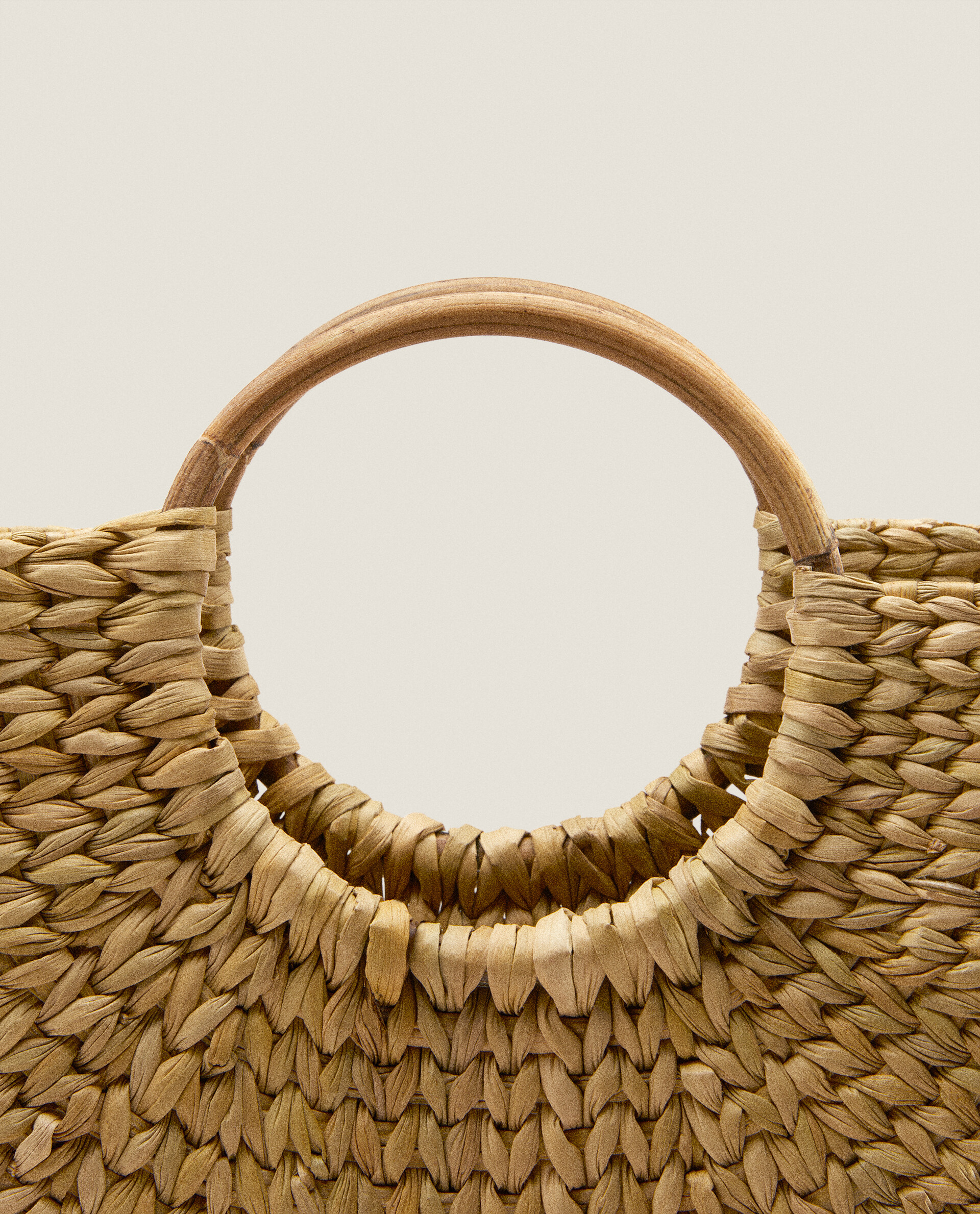 Ronde rieten tas zara sale