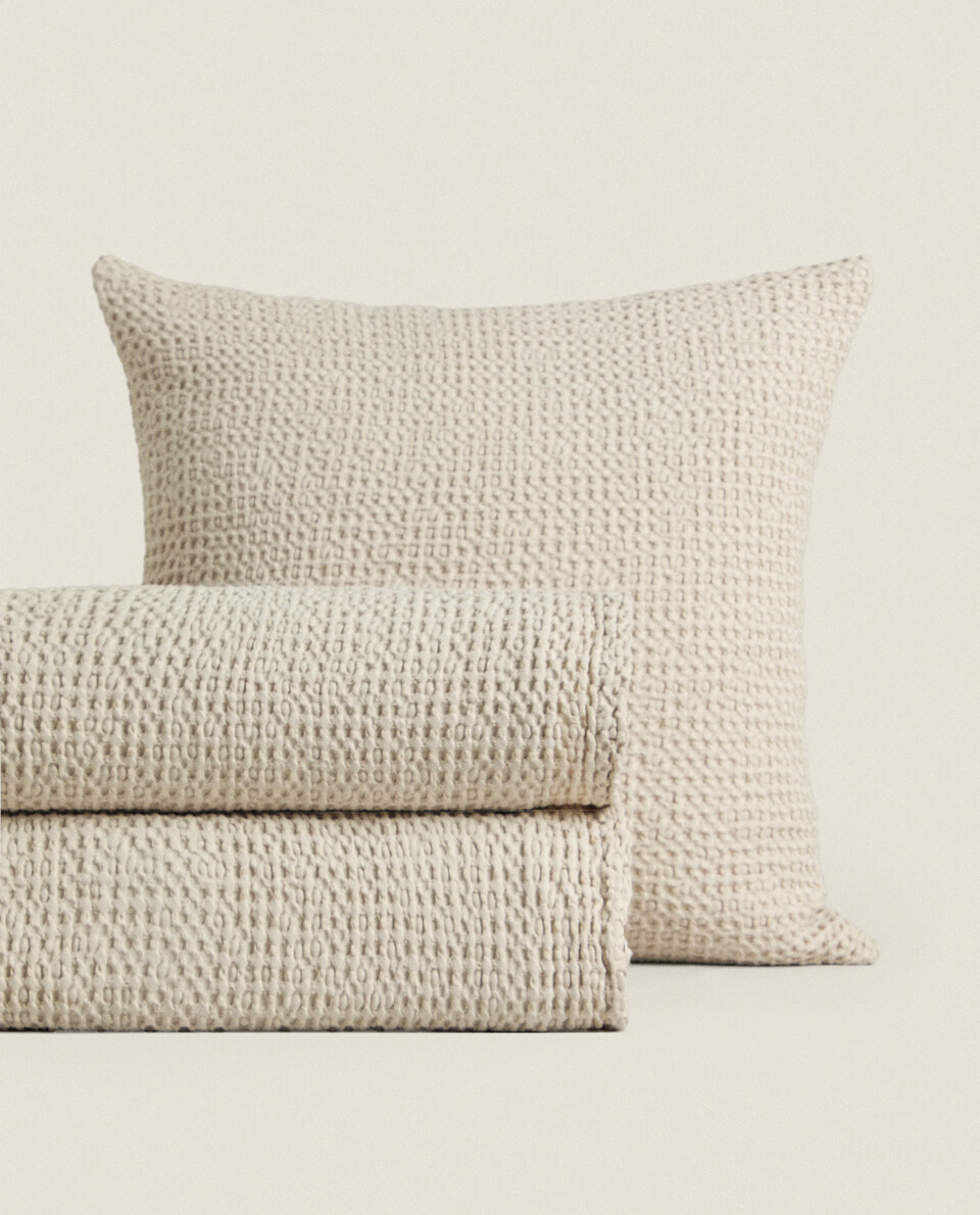 MINI WAFFLEKNIT COTTON BEDSPREAD Zara Home United States of America