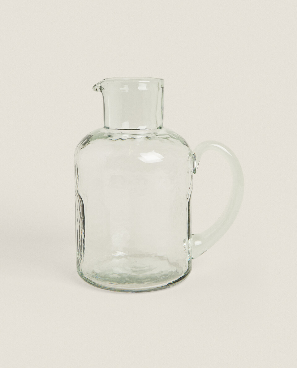 HAMMERED GLASS PITCHER - See all - DINING - GLASSWARE | Zara Home United States of America | Zara Home United States of America