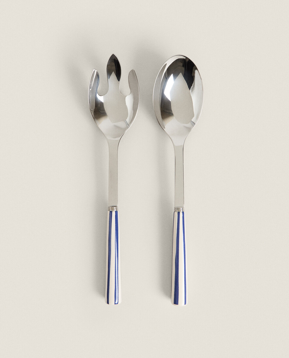 SALAD CUTLERY SET WITH CERAMIC HANDLE (SET OF 2) Zara Home UAE ABU