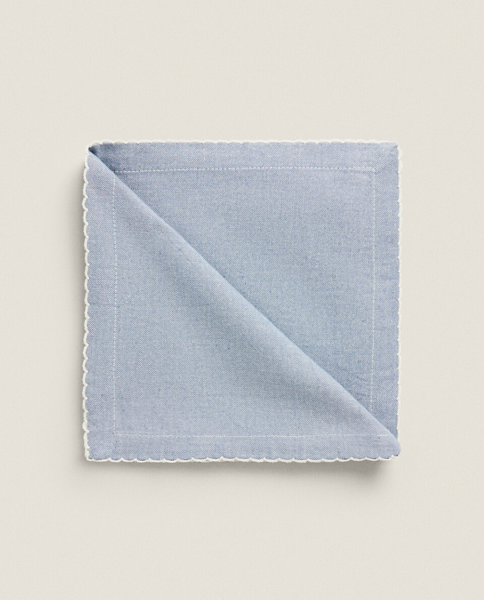 Lot De 8 Serviettes De Table D. Porthault - 100% Coton Blanc - Neuves Avec étiquettes