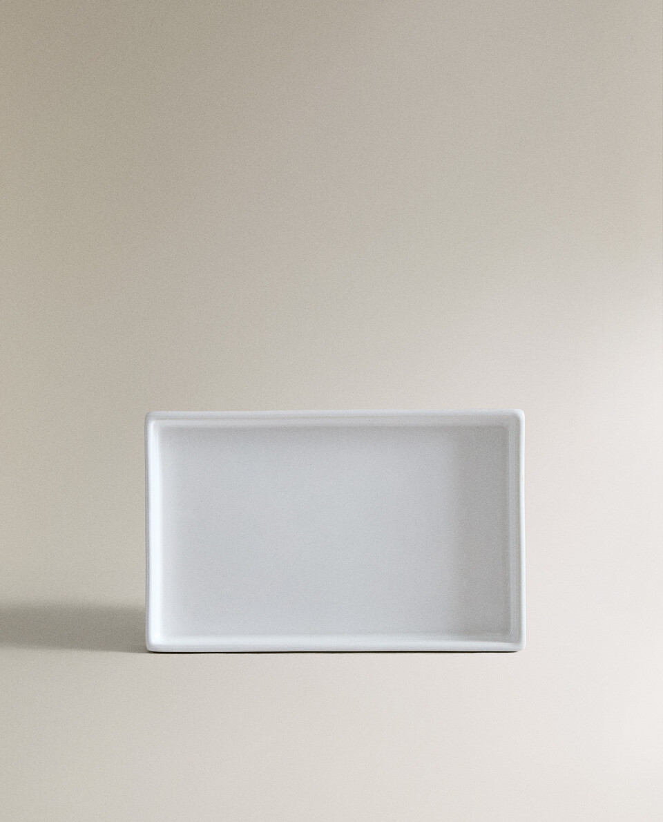 WHITE EARTHENWARE BATHROOM TRAY | Zara Home UAE - ABU DHABI/AL AIN/RAS AL-KHAIMAH‎