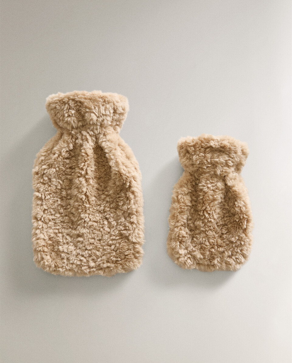 Bouillotte Peluche Panda Draeger Paris - Housse Fausse Fourrure, 17x14 Cm, Cadeau Doux