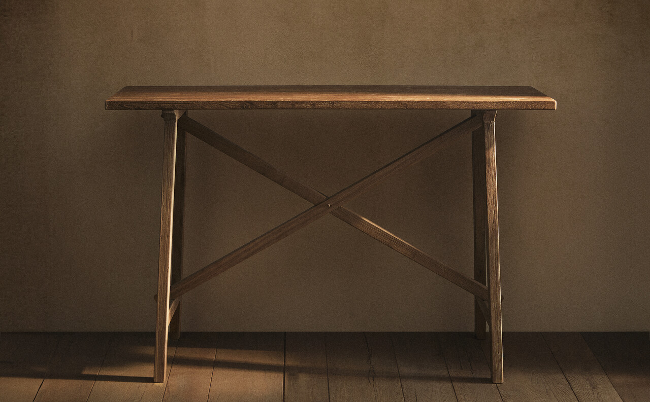 ZARA テーブル ZARA 剥げ HOME ベベル ウッドテーブル 