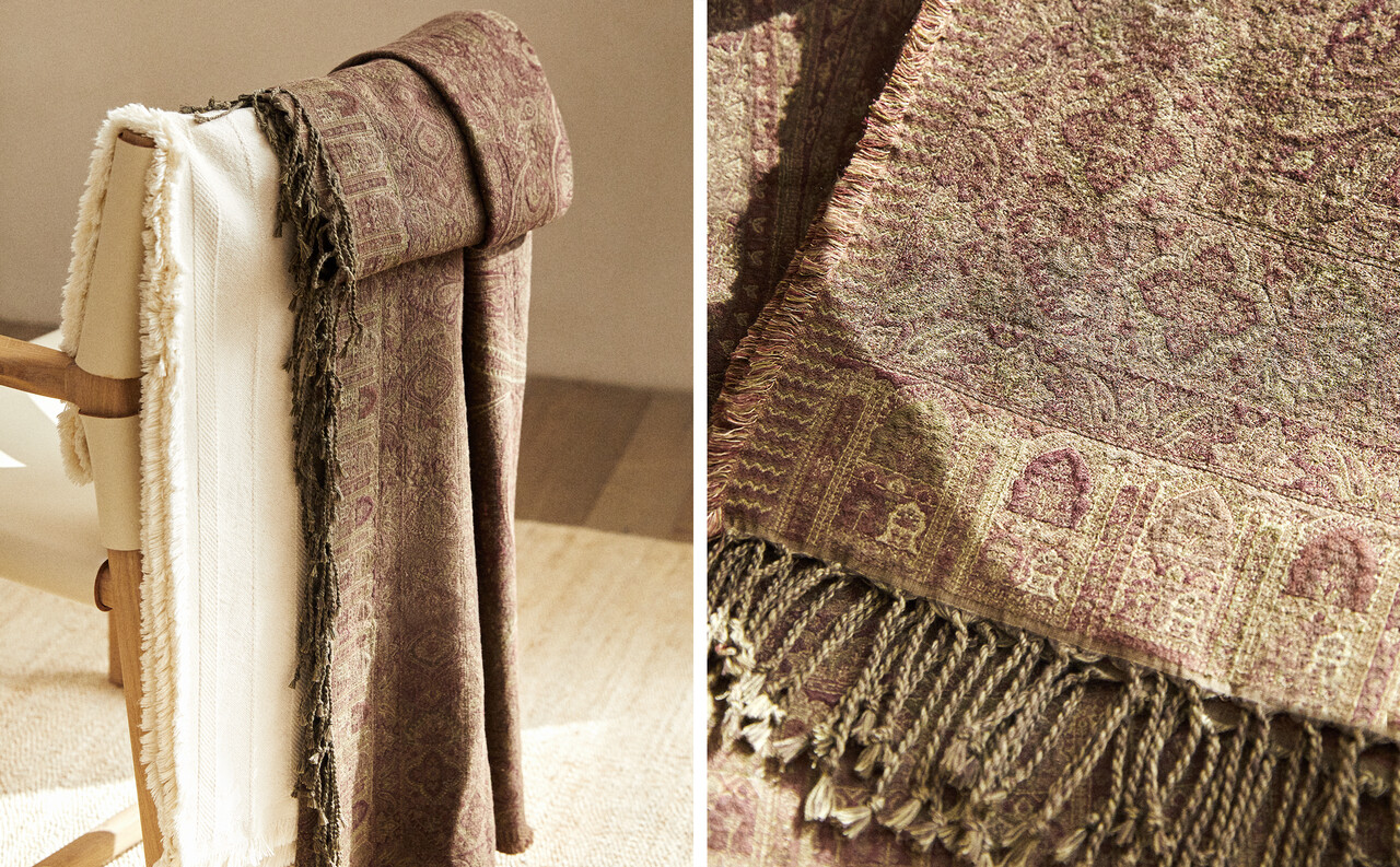 Throws and blankets for the living room Zara Home New Collection