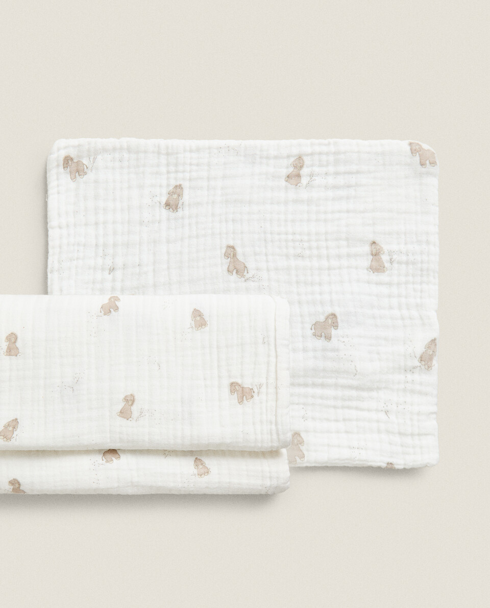 Conjunto de len is para miniber o infantil com estampado de burrito