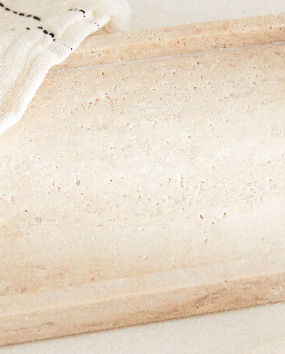 BEIGE MARBLE BATHROOM TRAY | Zara Home United States of America